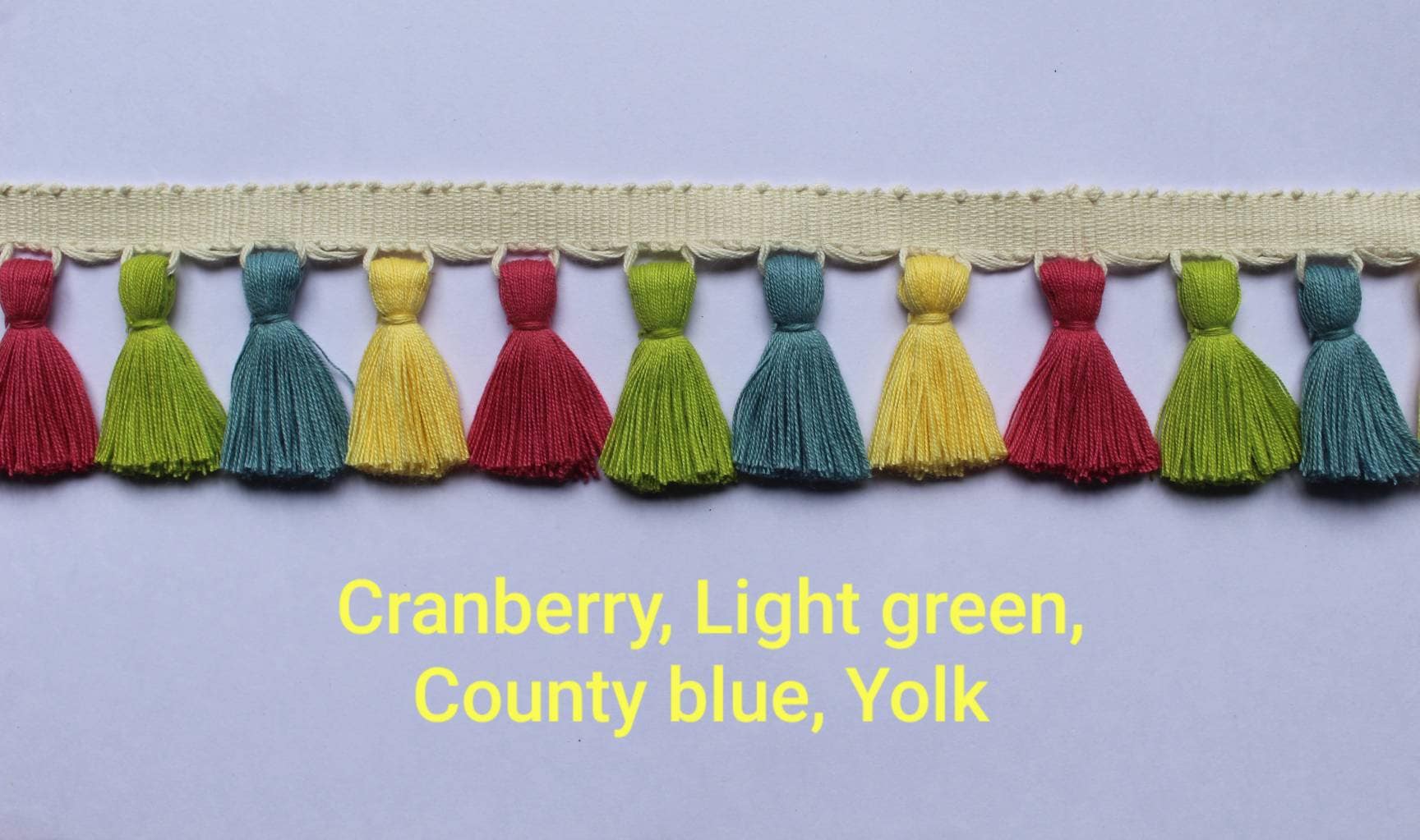 Tassel trim, tassel fringe trim, tassel trim by the yard, tassel trimming, fringe trim, trim for curtains, trimmings, trim for cushions