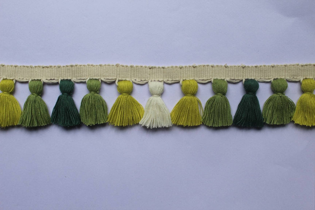 Tassel trim uk, tassel trim us, cotton tassel trim multi