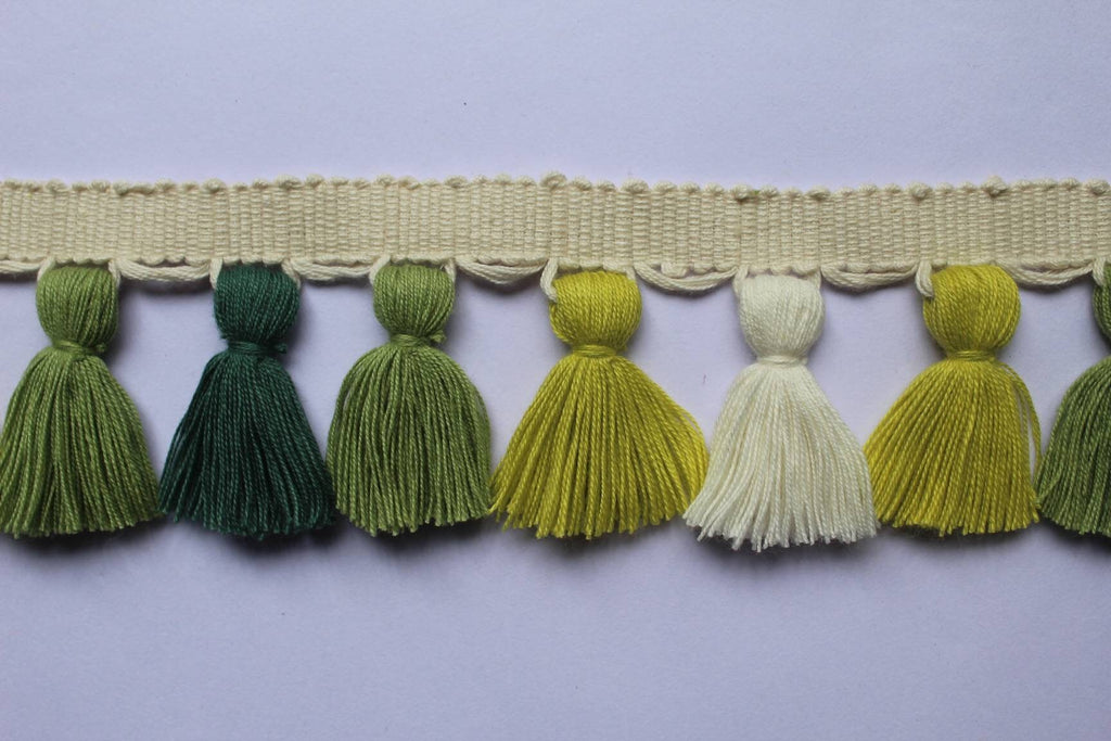 Tassel trim uk, tassel trim us, cotton tassel trim multi
