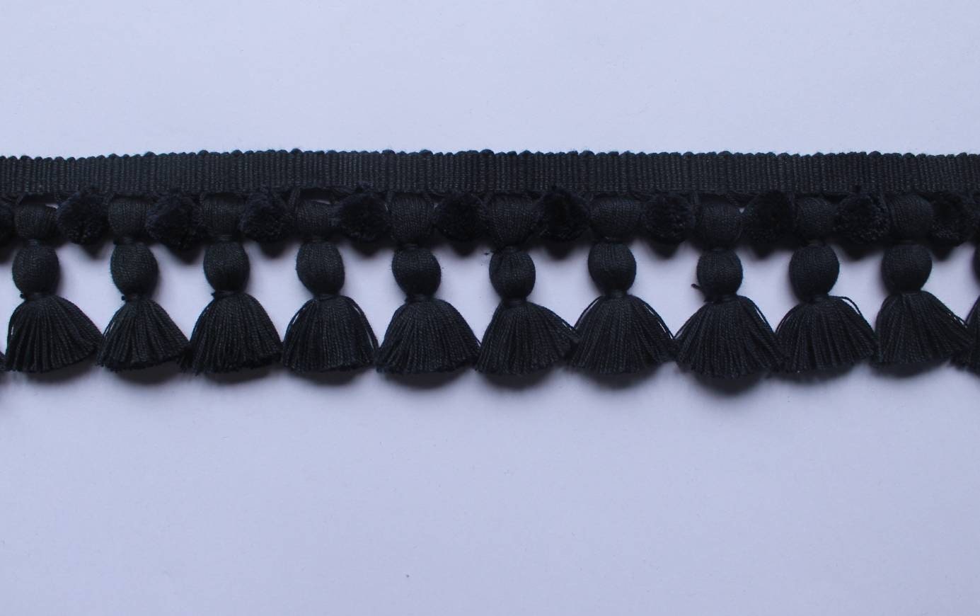Blue black tassel and trims, tassel trim, pom pom trim, trims by the yard, lace, trim, Indian trim, home decor, trimming, pom poms, tassel