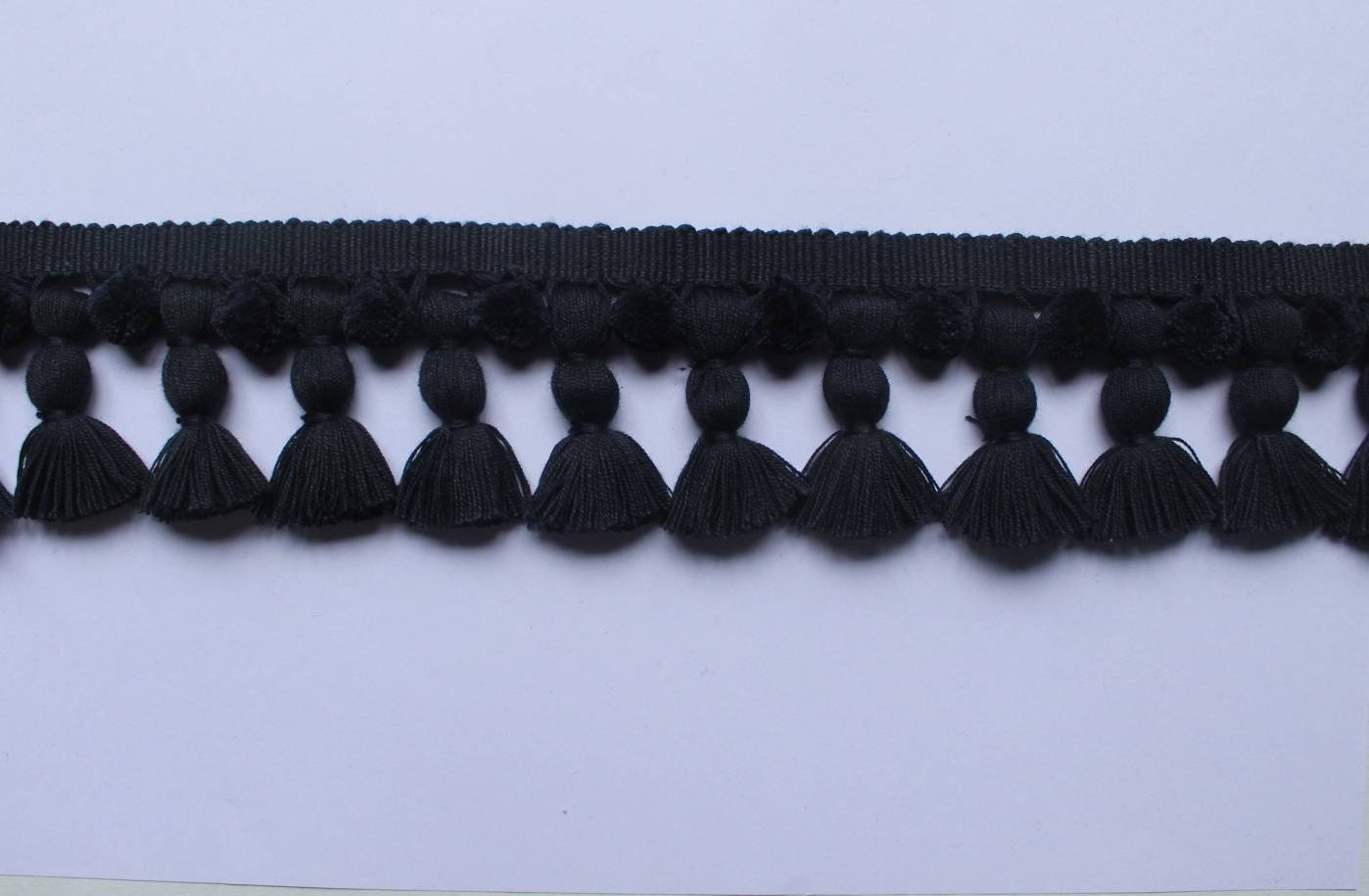 Blue black tassel and trims, tassel trim, pom pom trim, trims by the yard, lace, trim, Indian trim, home decor, trimming, pom poms, tassel