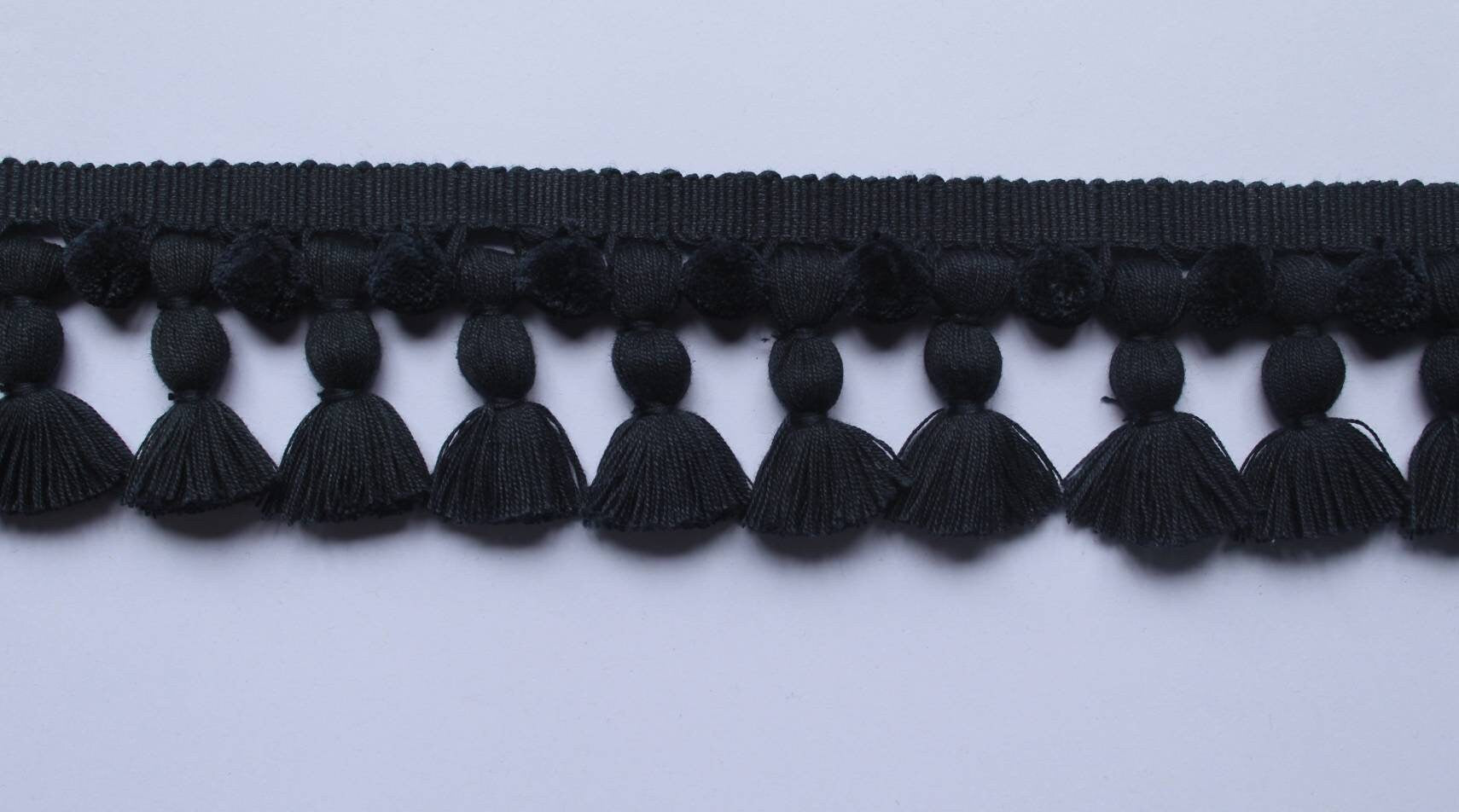 Blue black tassel and trims, tassel trim, pom pom trim, trims by the yard, lace, trim, Indian trim, home decor, trimming, pom poms, tassel