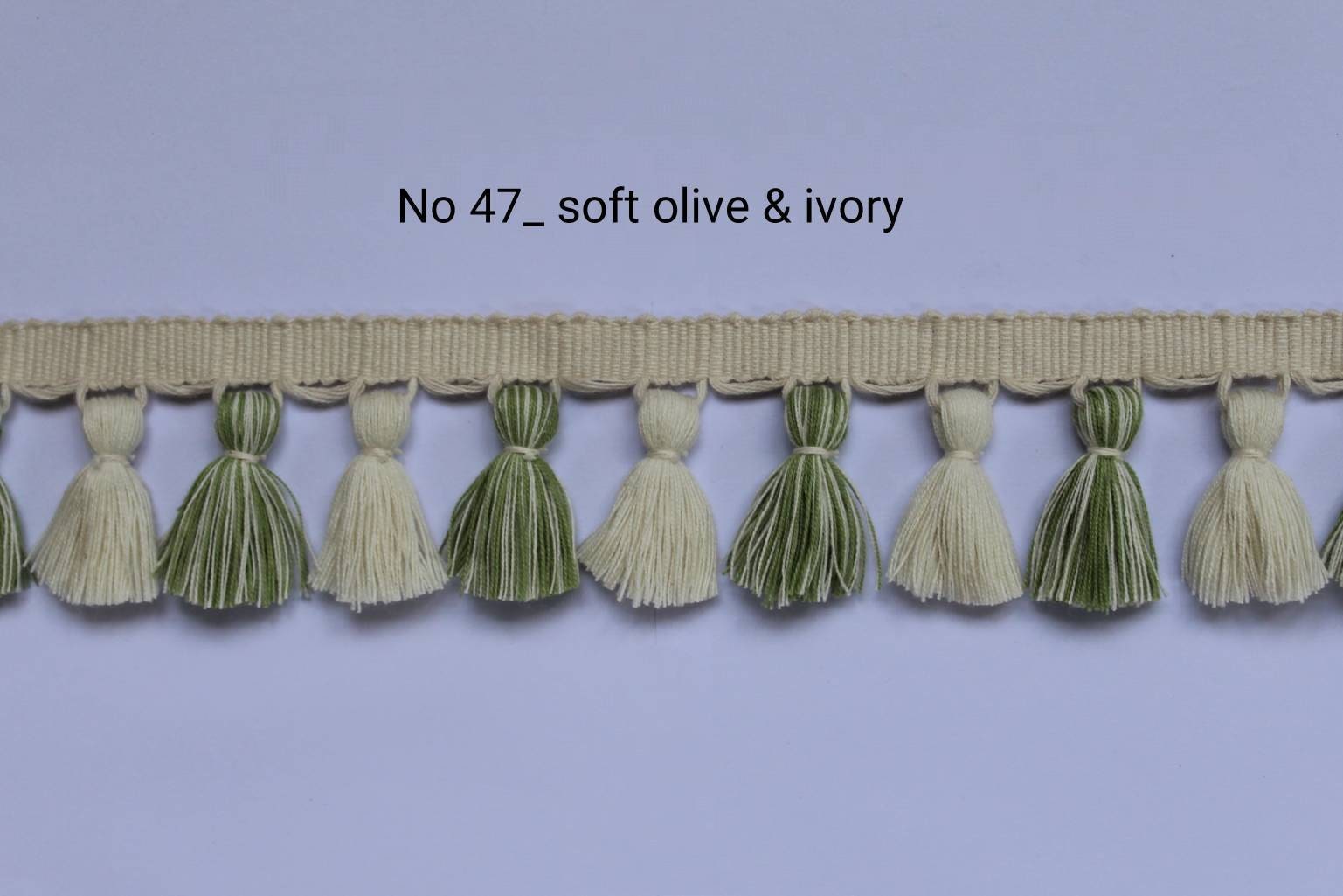 soft olive ivory tassel fringe trim, tassel trim, beaded tassel trim, sequin tassel trim, tassel fringe, lampshade trimmings, lampshade trim