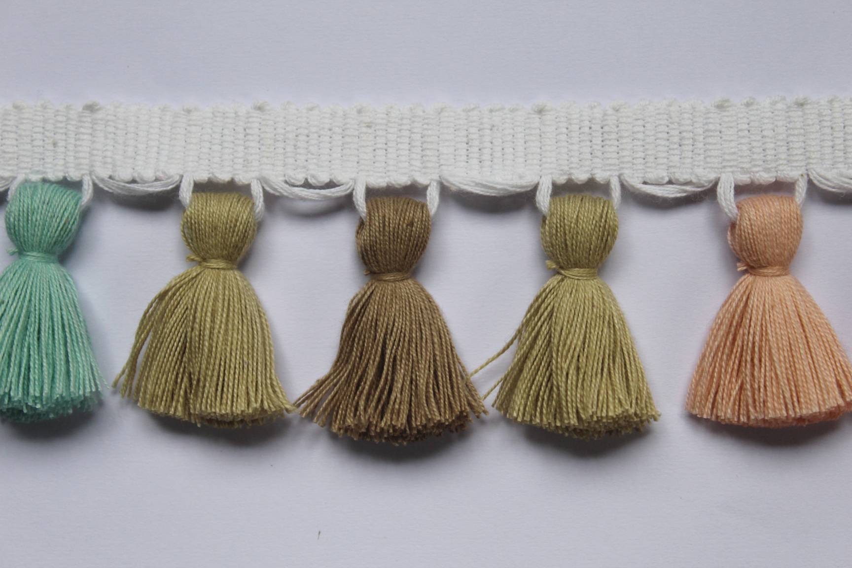 multi colored tassel fringe trim, tassel trim, tassel trim by the yard, tassel fringe, trim for cushions, trim for curtains, fringe trim
