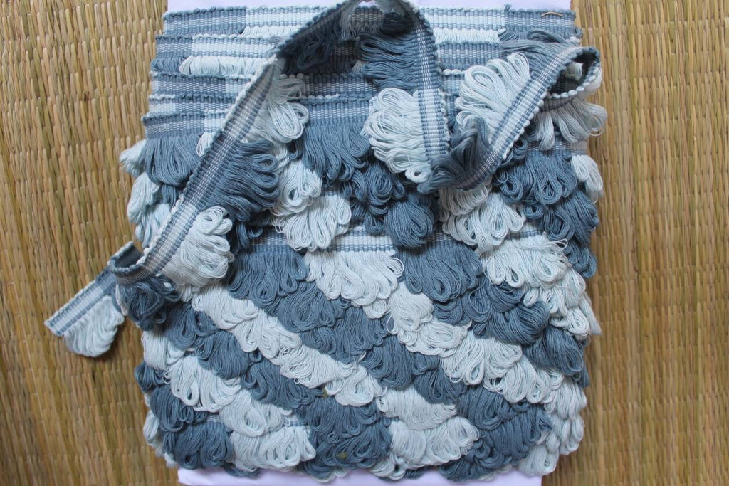 Baby blue and county blue fan edge trim, Fan edge trim woven, cotton fan trim, curtain fringe trimming, fan trim, trimming