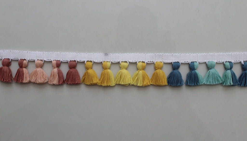 Tassel fringe trim, tassel trim, tassel trim by the yard, tassel fringe, trim for cushions, trim for curtains, fringe trim, tassels