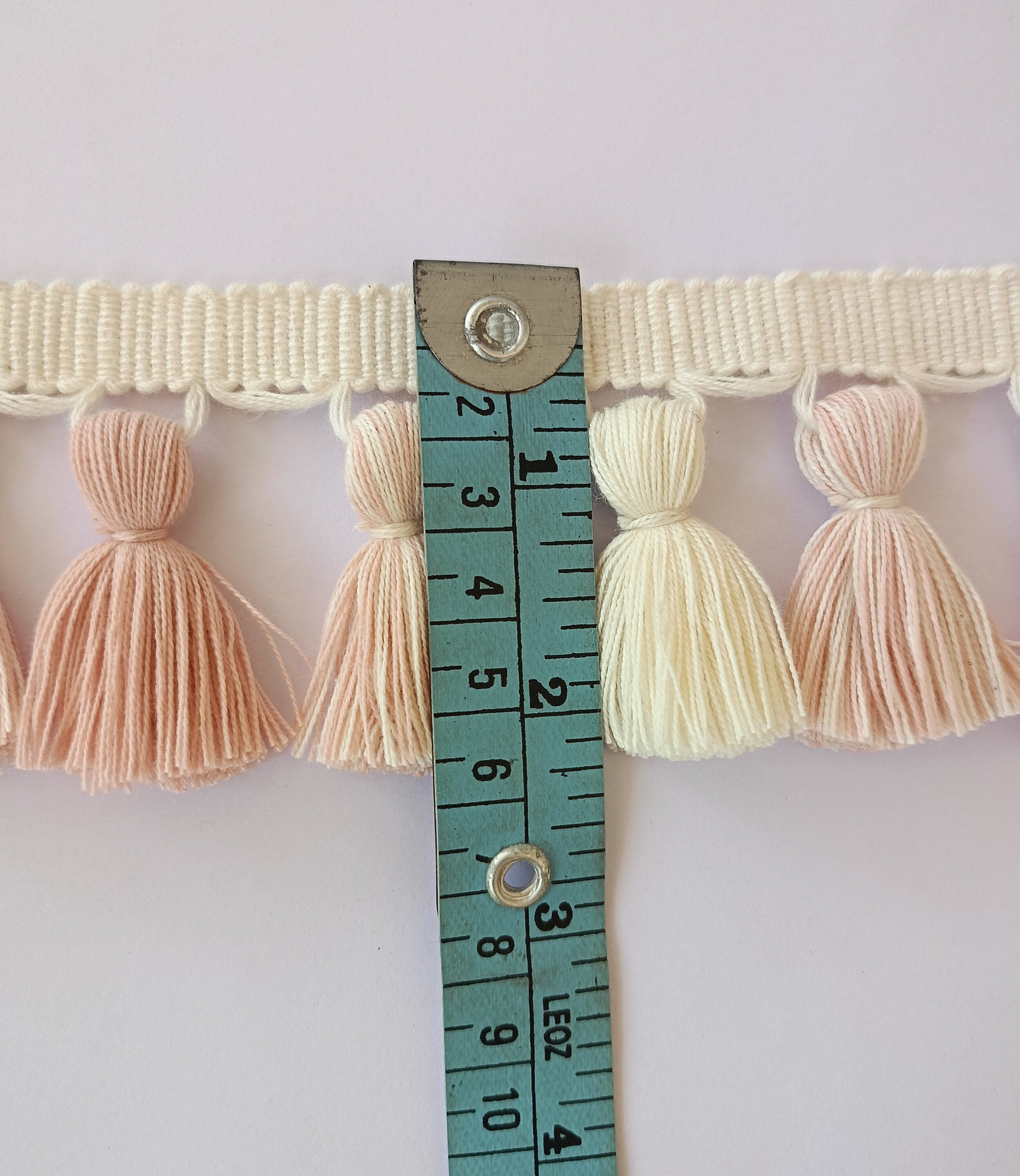 tassel trim by the yard, tassel fringe trim, Tassel trim, pom pom trim, multi colored pom pom tassel trim,blue tassel, dusky rose and ivory