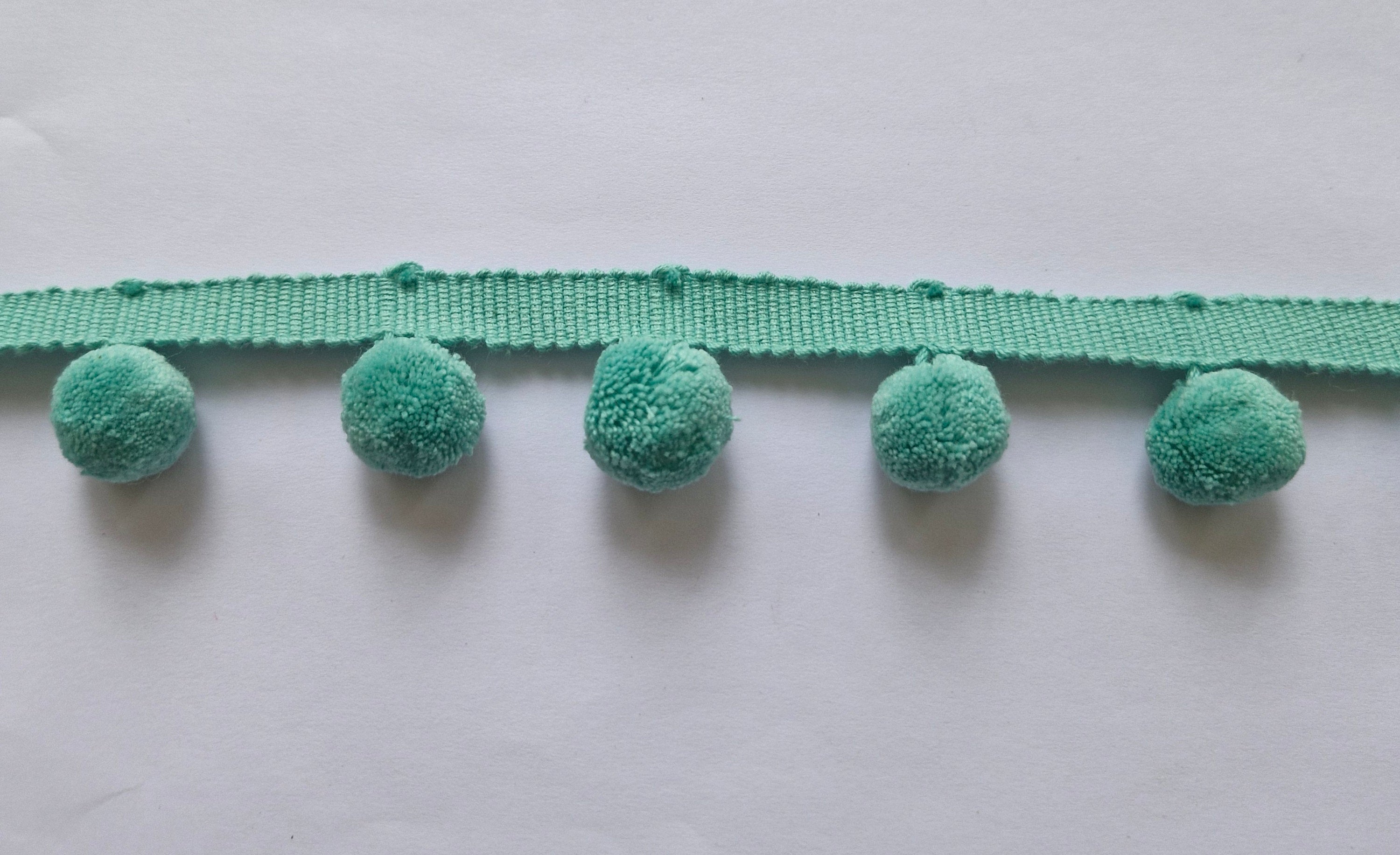 Pom Pom Trim by the yard 22mm, Quality Lace Ribbon Pom Pom Trim, Bobble Trim Fringe 100% Cotton, Pom pom Trim, Superb Quality