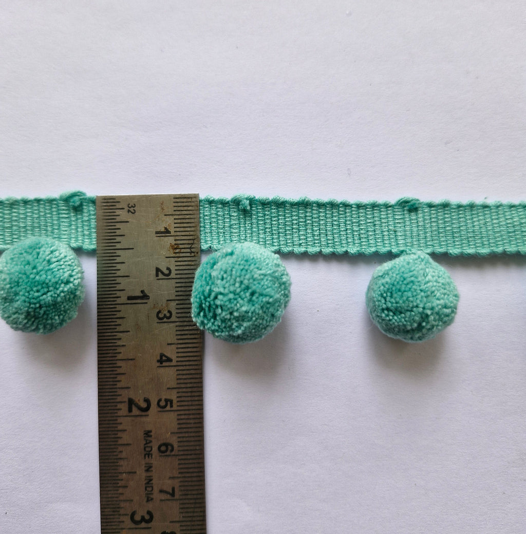 Pom Pom Trim by the yard 22mm, Quality Lace Ribbon Pom Pom Trim, Bobble Trim Fringe 100% Cotton, Pom pom Trim, Superb Quality