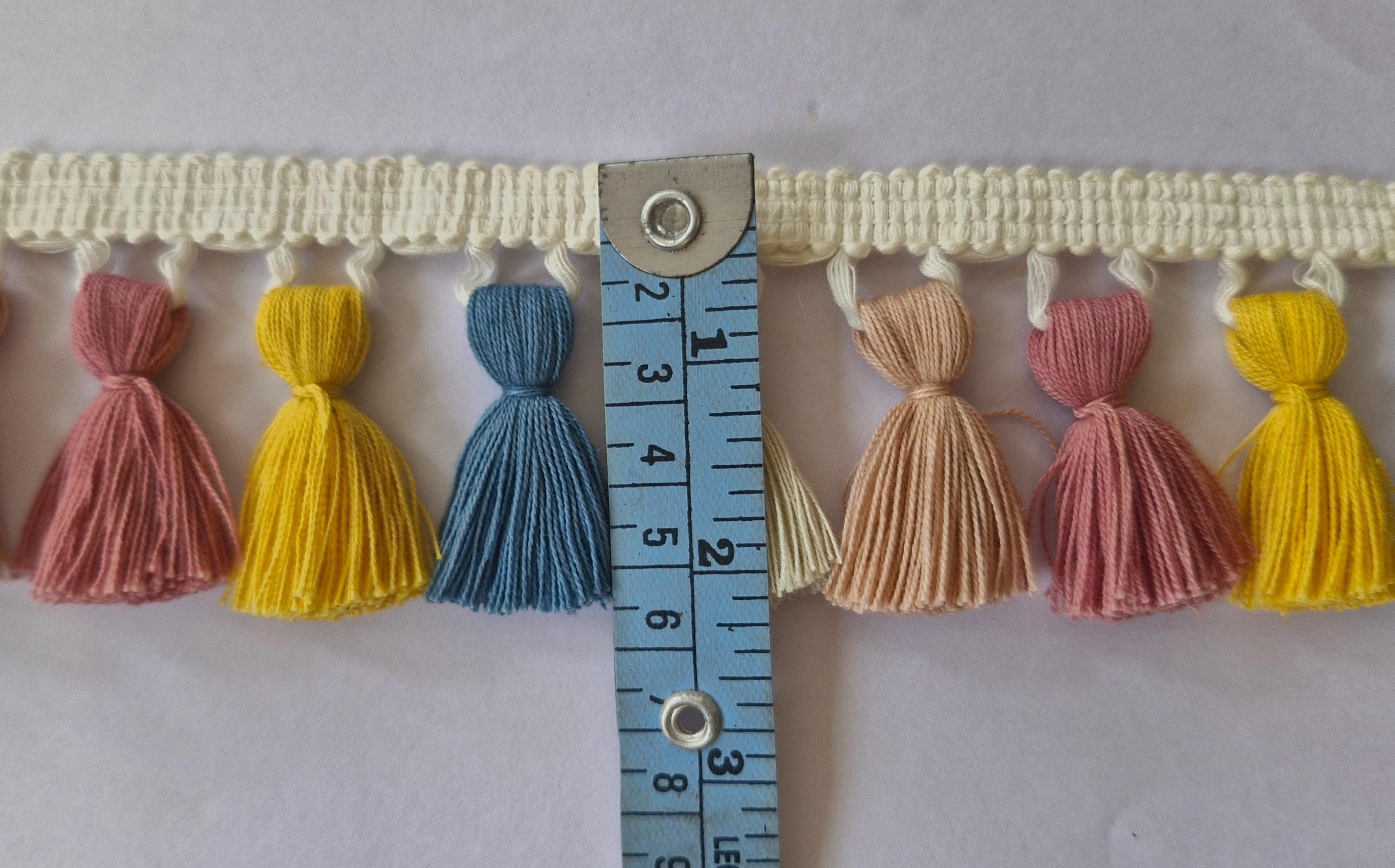 Tassel fringe trim, 5 color tassels ,tassel trim, tassel trim by the yard, tassel fringe, trim for cushions, trim for curtains, fringe trim