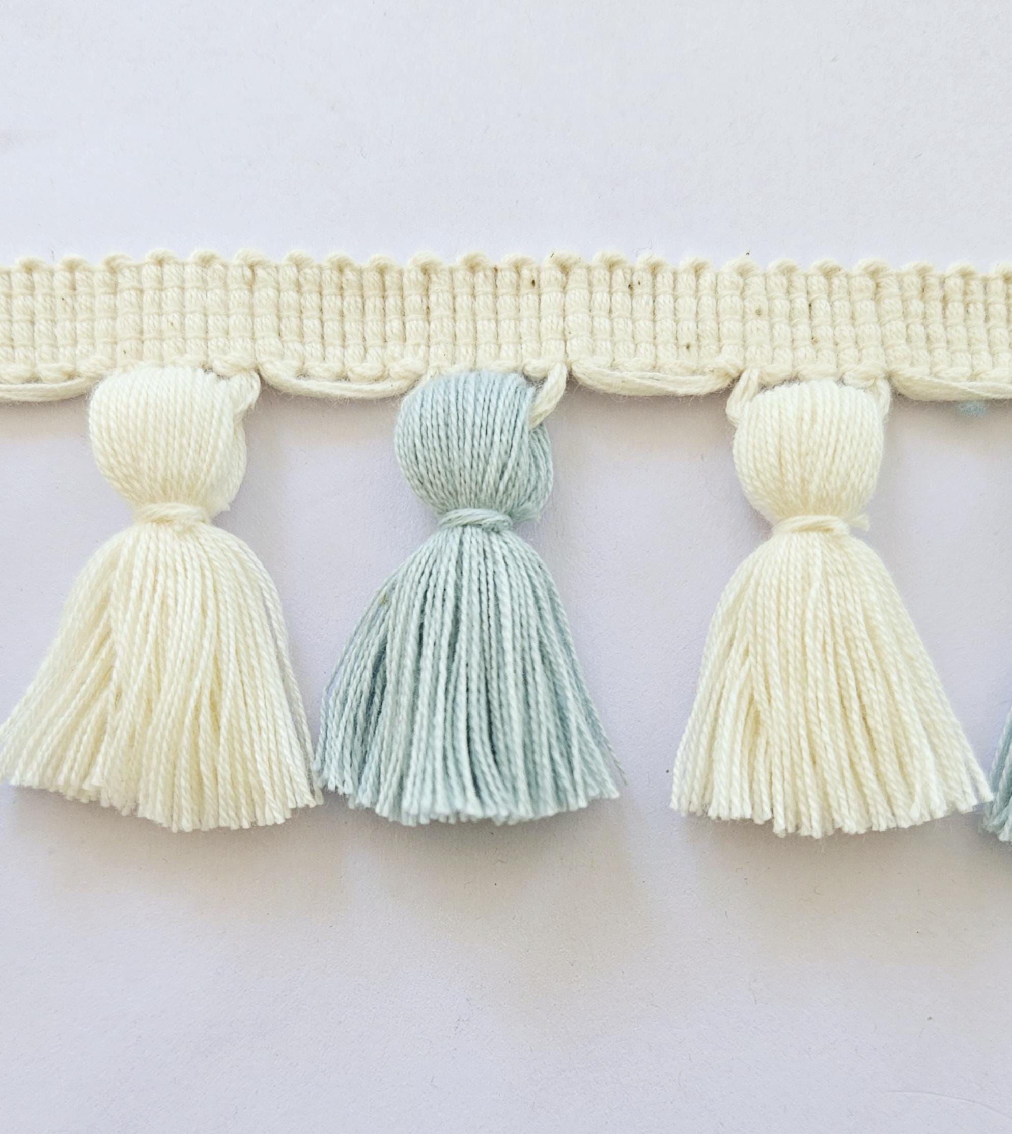 Blush pink tassel trim, pale rose tassel trim, tassel trim by the yard, tassel trimming, tassel trim, fringe, fringe trim, tassel fringe
