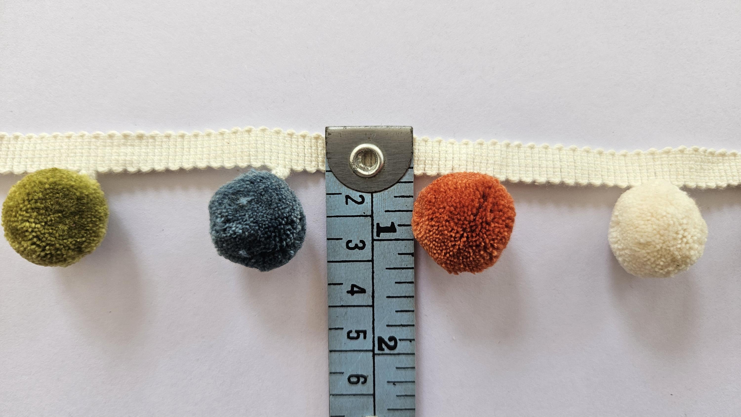 Bobble trim, Multi color pom pom trim, ivory pom pom, Citrine, French blue pom pom, Pumpkin color pom pomtrim, fringe trim, curtain pom pom