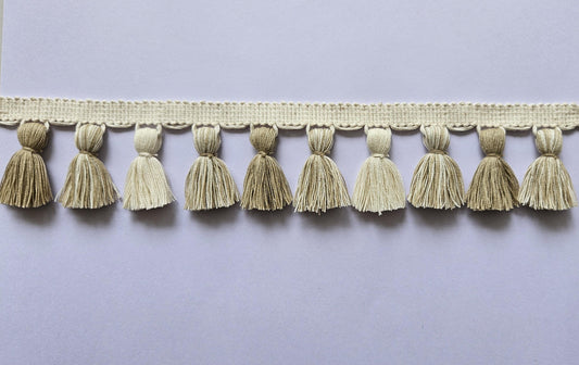 4 cm Beige ivory mixed tassel fringe trim, tassel trim, tassel trim by the yard, tassel fringe, trim for cushions, trim for curtains