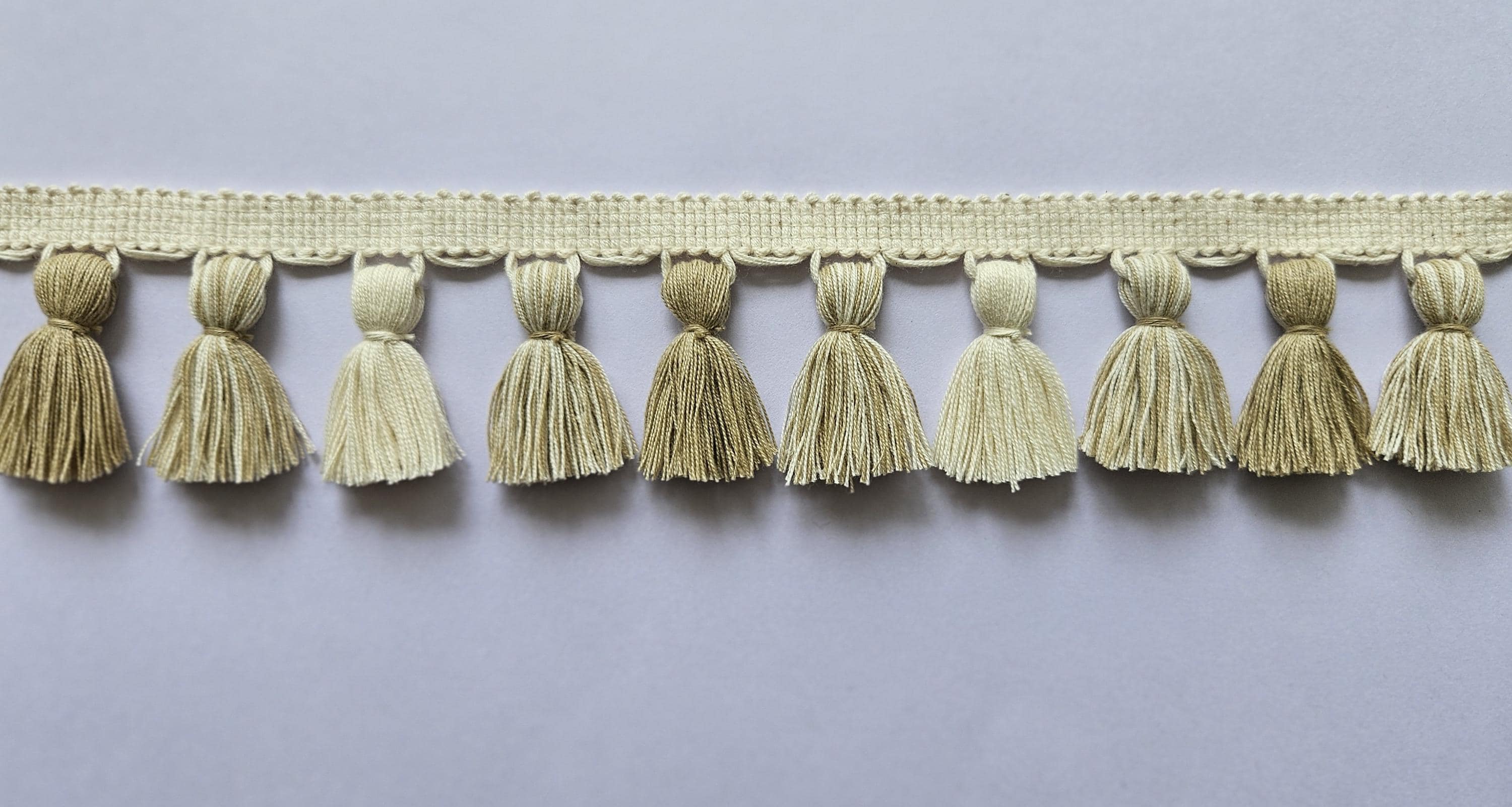 4 cm Beige ivory mixed tassel fringe trim, tassel trim, tassel trim by the yard, tassel fringe, trim for cushions, trim for curtains