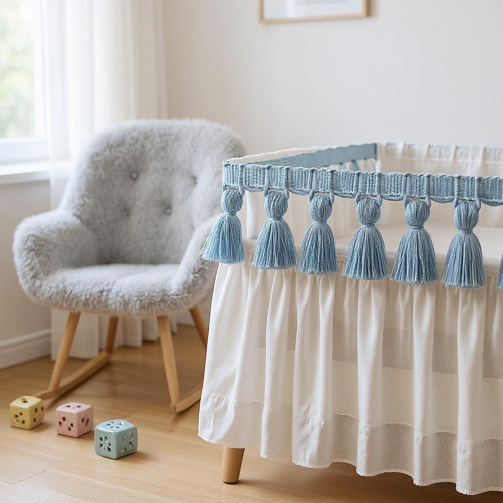 tassels 4cm, Pale blue tassel trim, county blue tassel trim, trim for curtains, tassel garland, tassel fringe for curtains, trim for fabrics