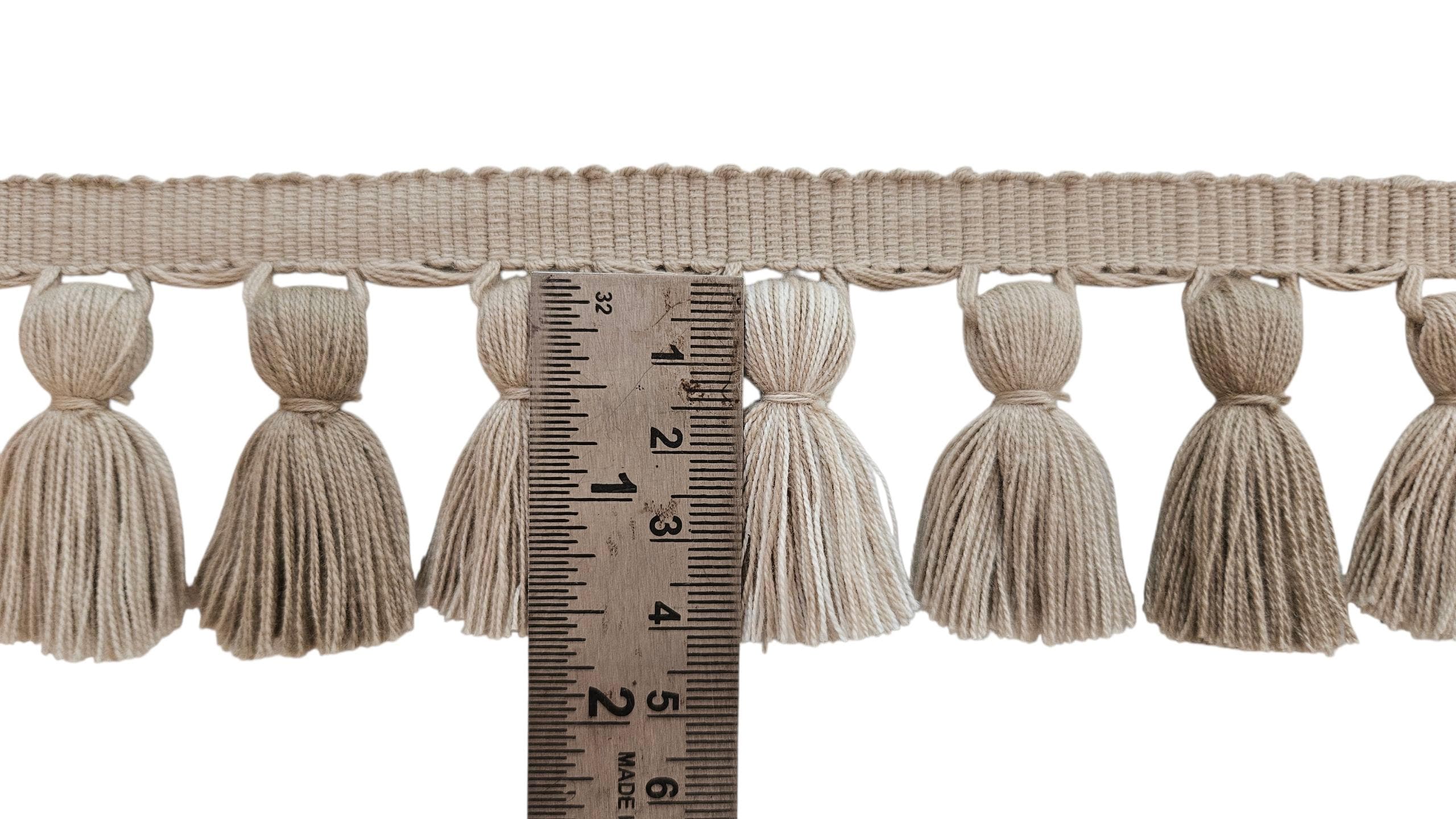Beige / Beech / ivory tassel trim, Multi color tassel trim, Tassel trim, lampshade trim, lampshade fringe, trim for curtains, cushion trim