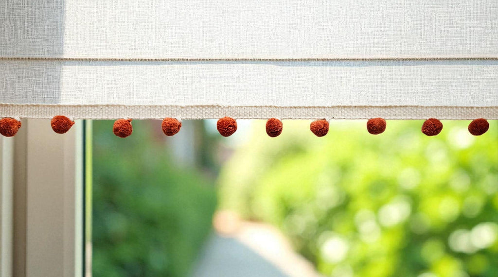 Pumpkin Cotton Mini Pom Pom Trim: Handmade Decorative Border, 1cm