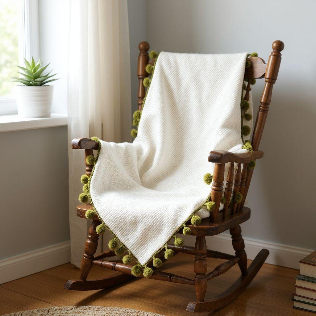 Citrine Pom Pom Trim: 100% Cotton, Sewing & Crafts