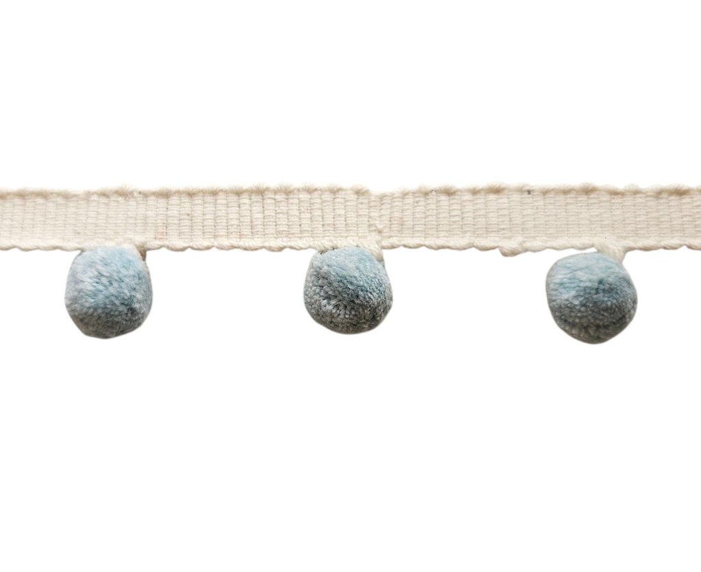 China blue mini pom pom trim, Pom pom trim for sewing UK, mini pom pom trim,  1cm pom pom trim
